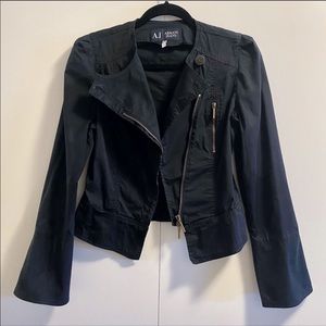 Armani Jeans Black Cropped Jacket US 8 or Small